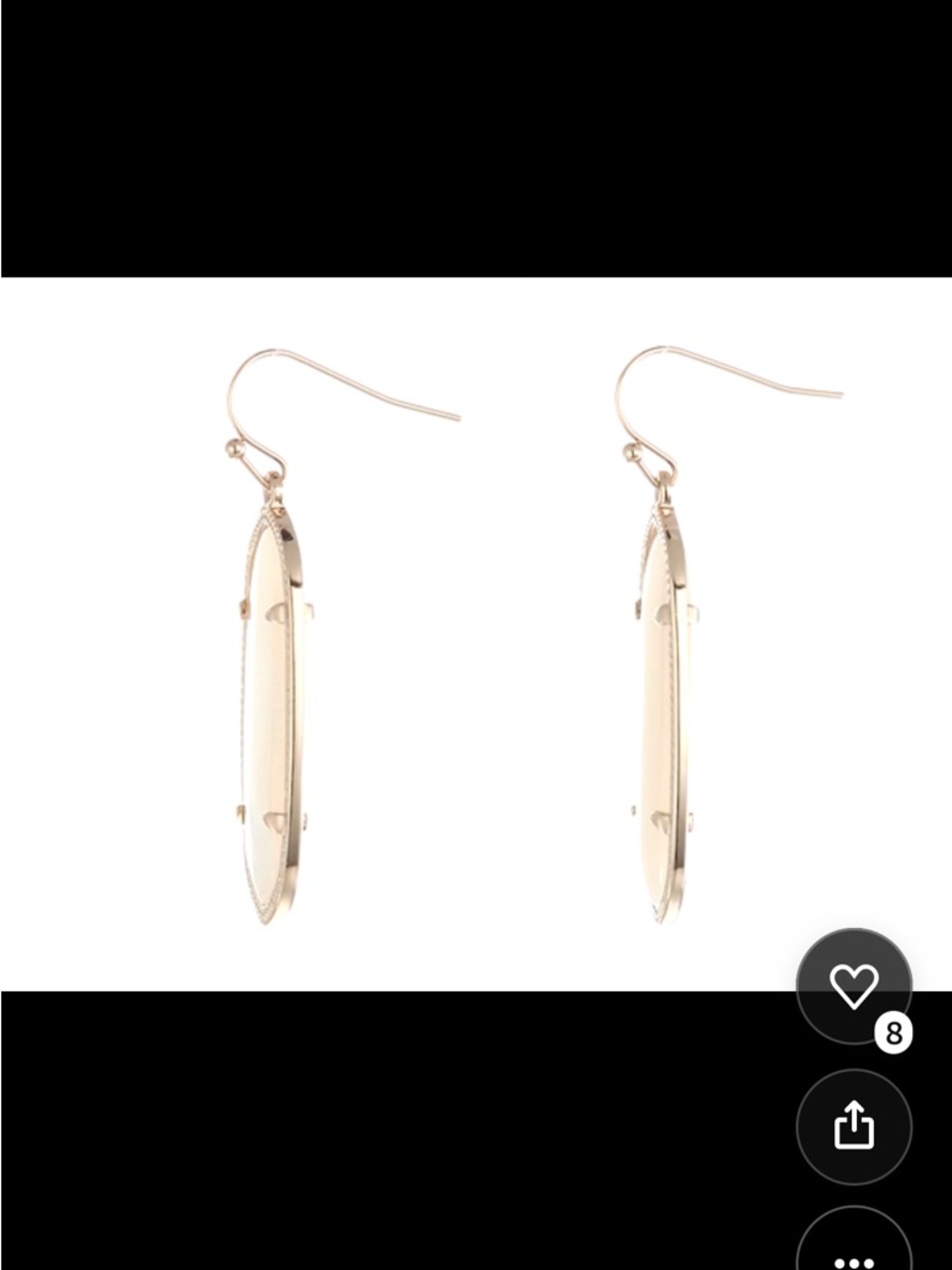Kendra Scott Rose Gold Mother-of-Pearl Dangle Elle Earrings - Picture 3 of 9
